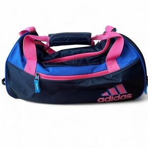Adidas “Girls Rule” Blue and Pink Duffel Gym Bag